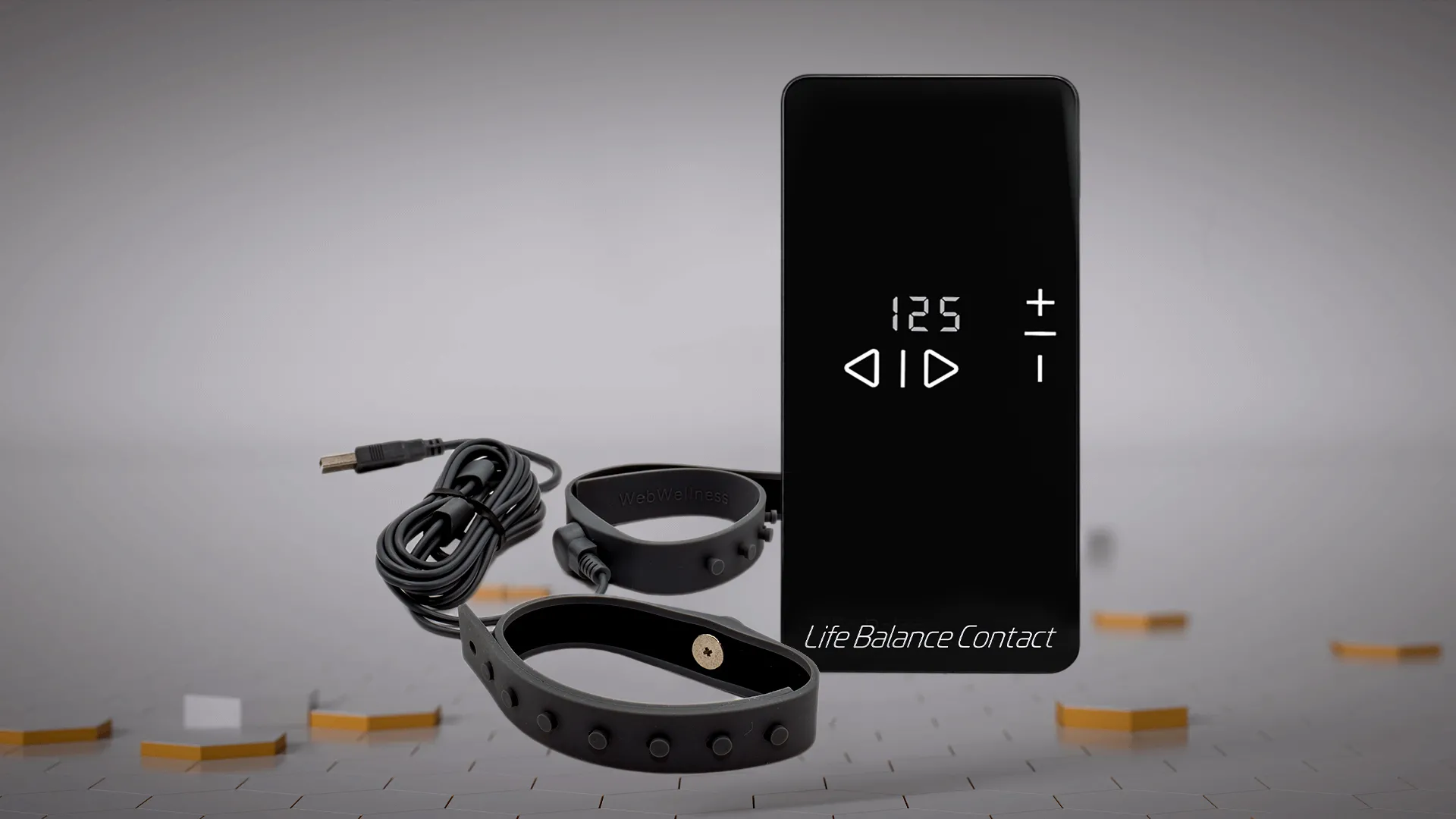 Life Balance Contact device with electrode straps and cable